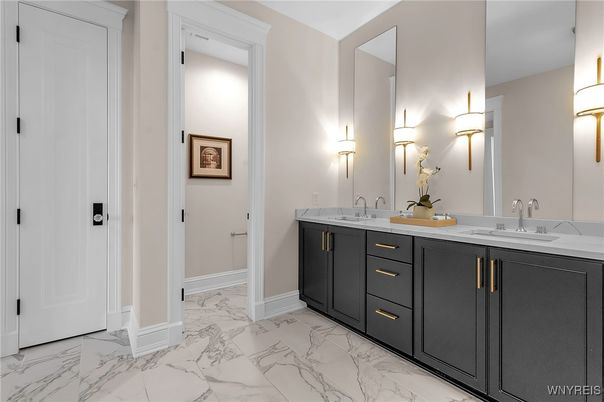 Bathroom, Dual Sink Vanities, Interior, Marble
