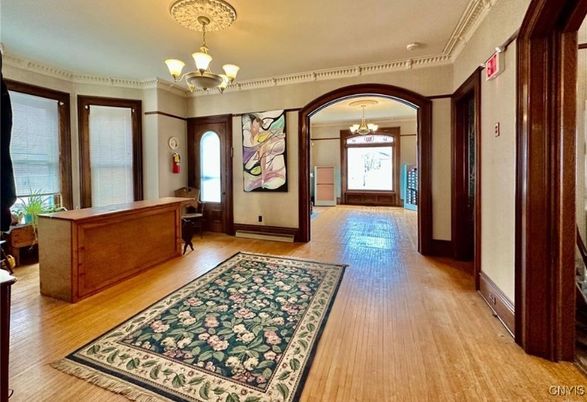 Chandelier, Interior, Wood Texture Flooring