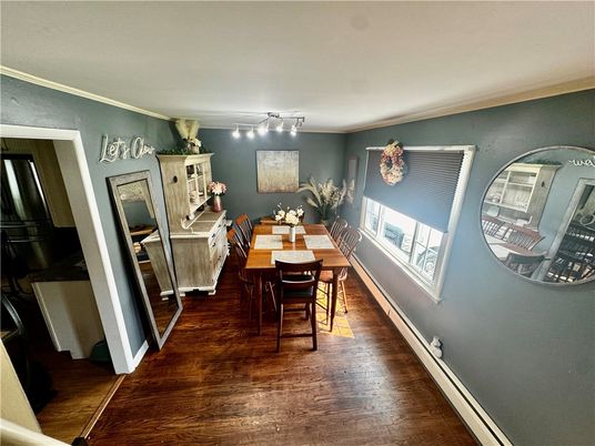 Dining room, Interior, Wood Texture Flooring
