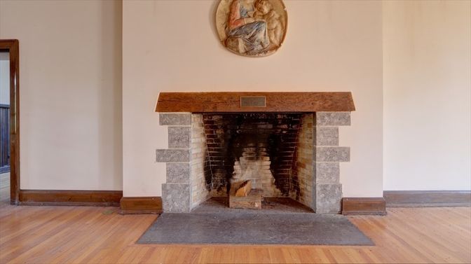 Fireplace, Interior, Wood Texture Flooring