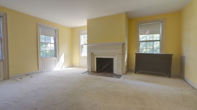 Empty room, Fireplace, Interior