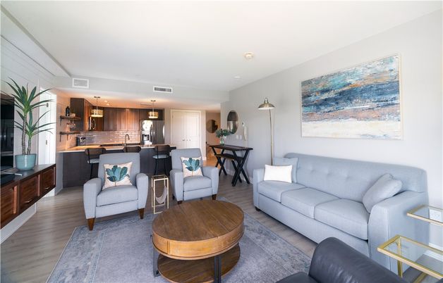Dining room, Interior, Kitchen, Living room, Pendant Lights, Recessed Lighting, Wood Texture Flooring
