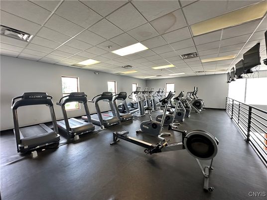 Fitness Equipment, Gym, Interior, Recessed Lighting