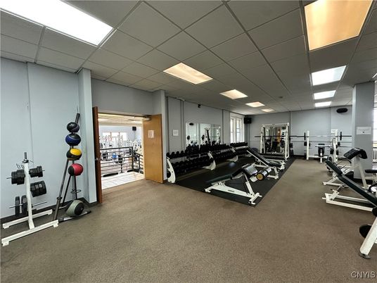 Fitness Equipment, Gym, Interior, Recessed Lighting