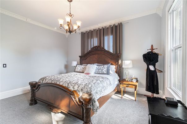 Bedroom, Chandelier, Interior