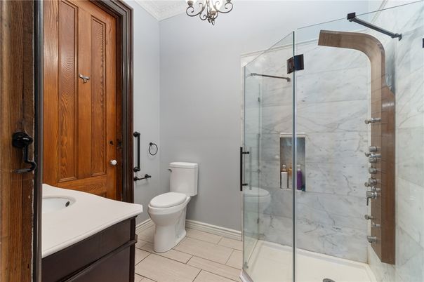 Bathroom, Glass Shower, Interior, Marble Walls