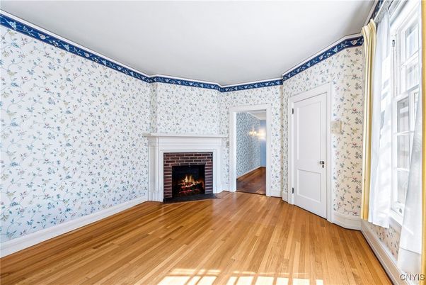 Empty room, Fireplace, Interior, Wood Texture Flooring