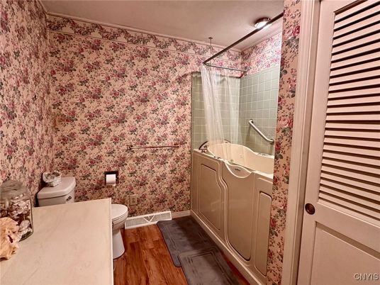 Bathroom, Interior, Wood Texture Flooring