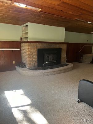 Fireplace, Interior, Wooden Ceilings
