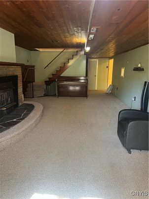 Fireplace, Interior, Wooden Ceilings