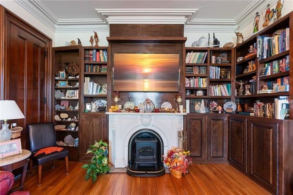 Fireplace, Interior, Wood Texture Flooring