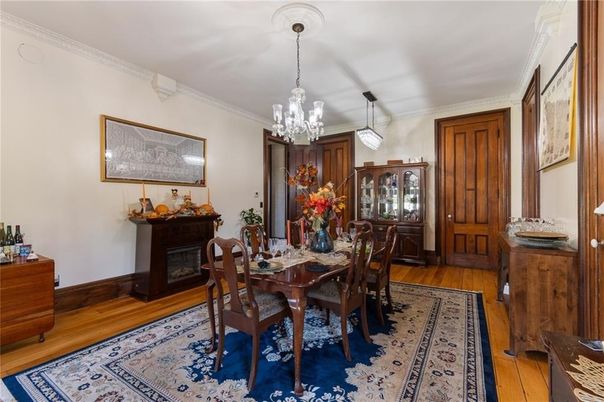 Chandelier, Dining room, Interior, Pendant Lights, Wood Texture Flooring