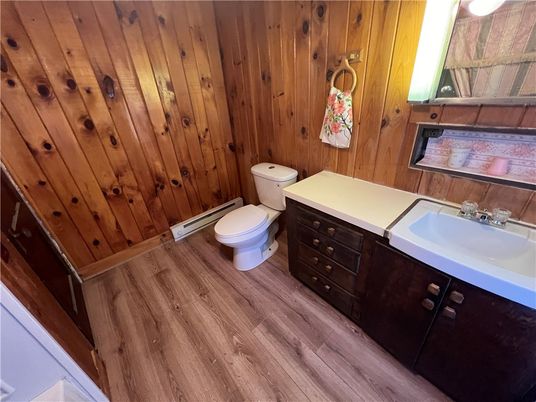 Bathroom, Interior, Wood Texture Flooring, Wooden Walls