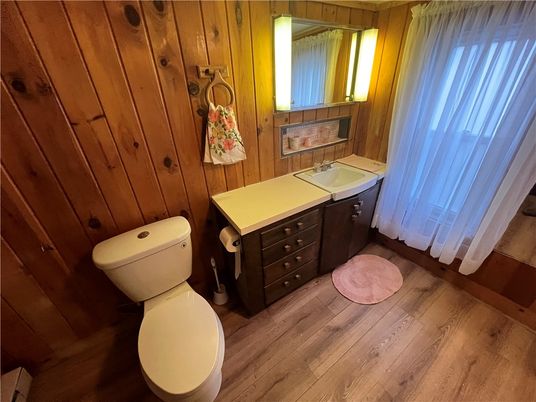 Bathroom, Interior, Wood Texture Flooring, Wooden Walls