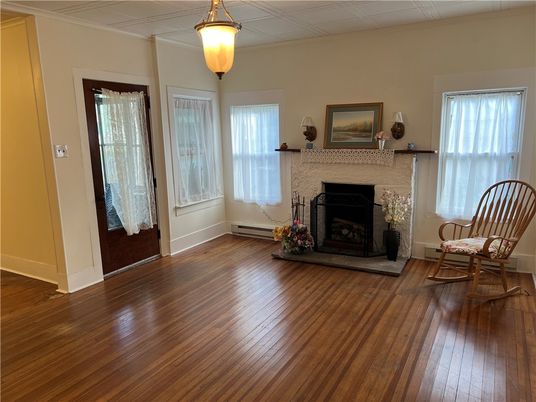 Fireplace, Interior, Wood Texture Flooring