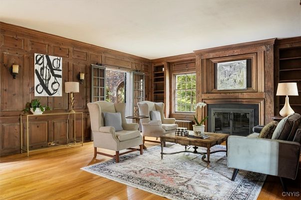 Fireplace, Interior, Living room, Wood Texture Flooring, Wooden Walls