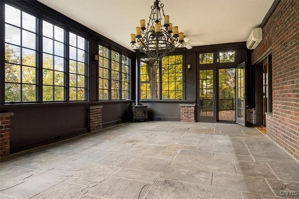 Chandelier, Interior, Stone Walls