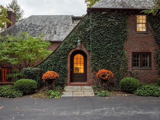 Exterior, Facade, Brick Facade, Tudor Revival