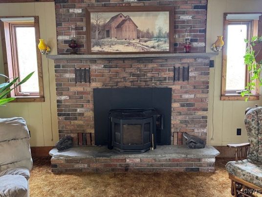 Fireplace, Interior, Stone Walls