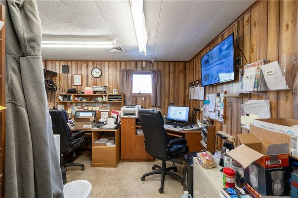 Home Office, Interior, Wooden Walls