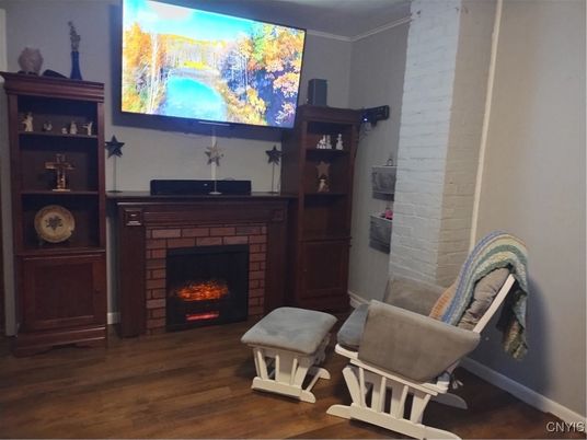 Fireplace, Interior, Wood Texture Flooring