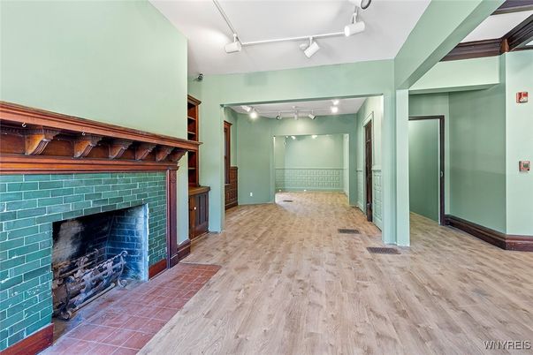Fireplace, Interior, Wood Texture Flooring