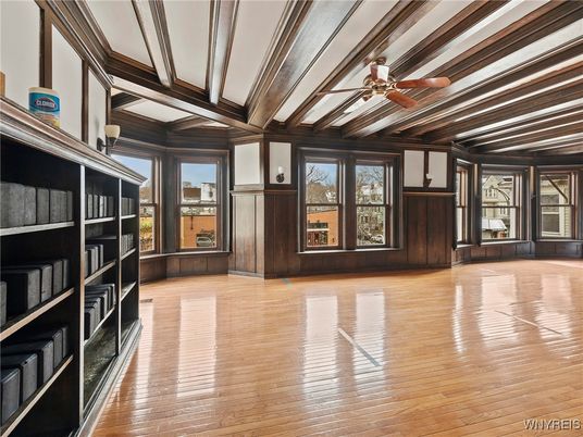 Empty room, Fireplace, Interior, Wooden Beams, Wood Texture Flooring, Wooden Walls