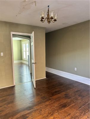 Chandelier, Empty room, Interior, Wood Texture Flooring