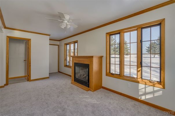 Empty room, Fireplace, Interior