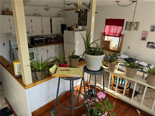 Interior, Kitchen, Pendant Lights, Wood Texture Flooring