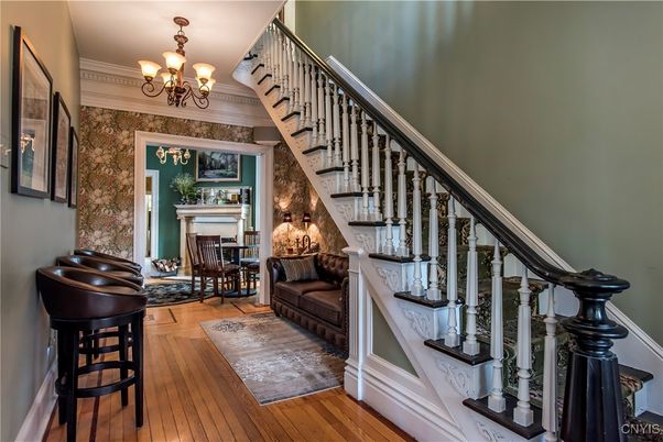 Chandelier, Fireplace, Interior, Wood Texture Flooring