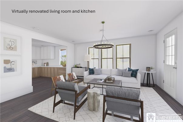 Interior, Living room, Pendant Lights, Wood Texture Flooring