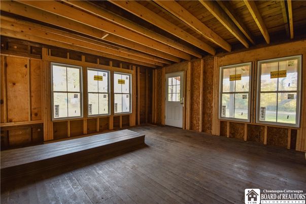 Empty room, Interior, Wooden Beams, Wooden Ceilings, Wood Texture Flooring, Wooden Walls