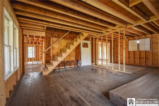 Empty room, Interior, Wooden Beams, Wooden Ceilings, Wood Texture Flooring