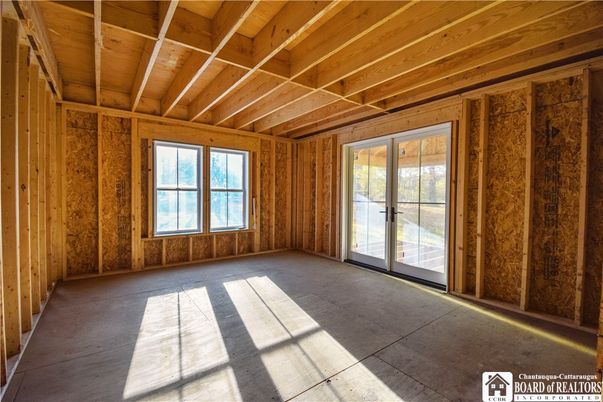 Empty room, Interior, Wooden Beams, Wooden Ceilings, Wooden Walls