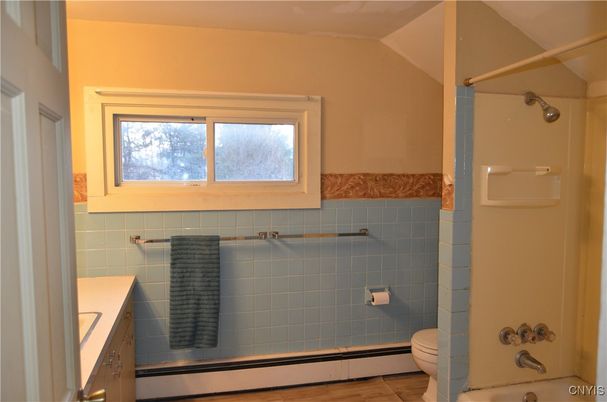 Bathroom, Glass Shower, Interior, Wood Texture Flooring