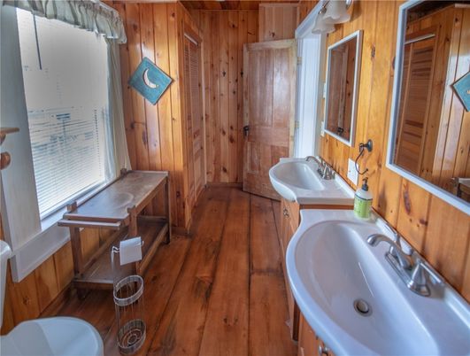 Bathroom, Interior, Wood Texture Flooring, Wooden Walls