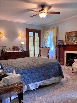 Bedroom, Fireplace, Interior