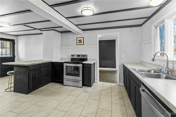 Interior, Kitchen, Marble, Stainless Steel Appliances