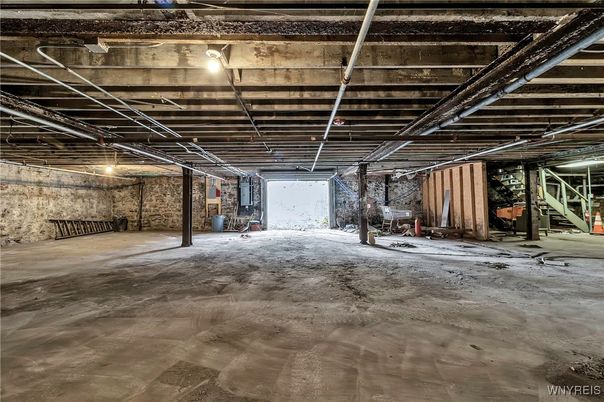 Interior, Stone Walls, Wooden Beams
