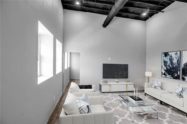 Interior, Living room, Recessed Lighting, Wooden Beams