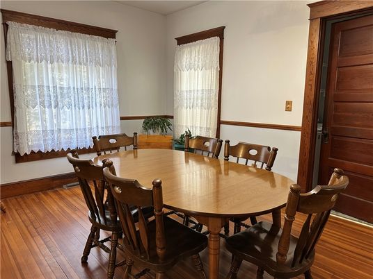 Dining room, Interior, Wood Texture Flooring
