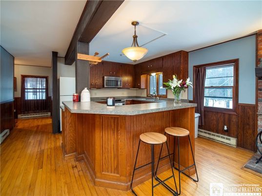 Interior, Kitchen, Wood Texture Flooring