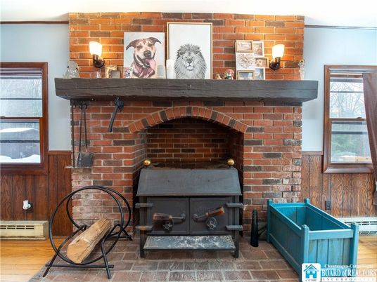 Fireplace, Interior, Stone Walls