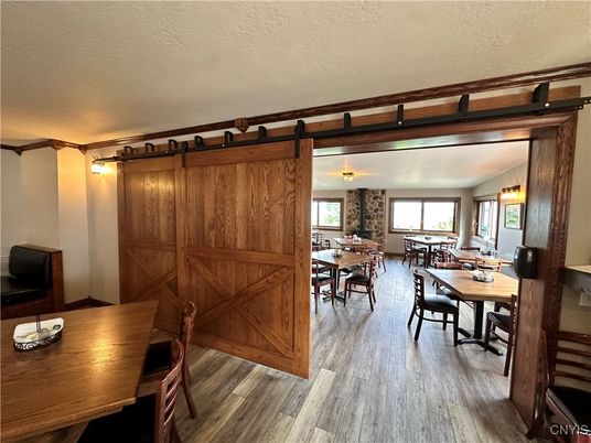 Dining room, Interior, Wooden Beams, Wood Texture Flooring