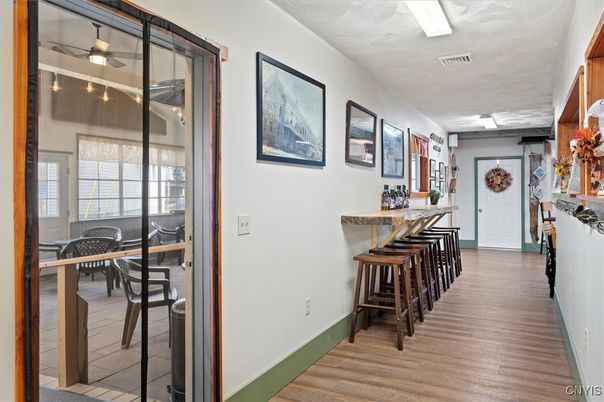 Dining room, Interior, Wood Texture Flooring