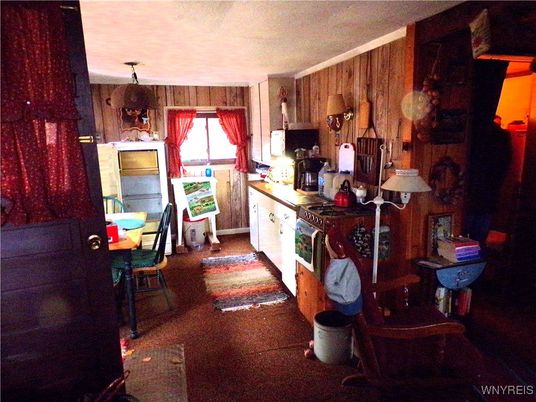 Interior, Kitchen, Pendant Lights, Wood Texture Flooring