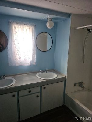 Bathroom, Dual Sink Vanities, Interior, Wood Texture Flooring