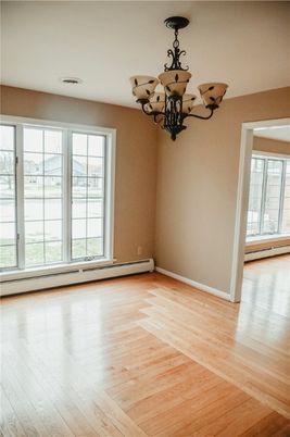 Chandelier, Empty room, Interior, Wood Texture Flooring