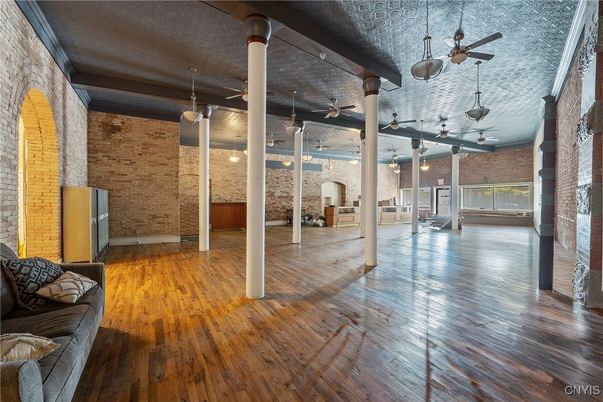Interior, Stone Walls, Wood Texture Flooring